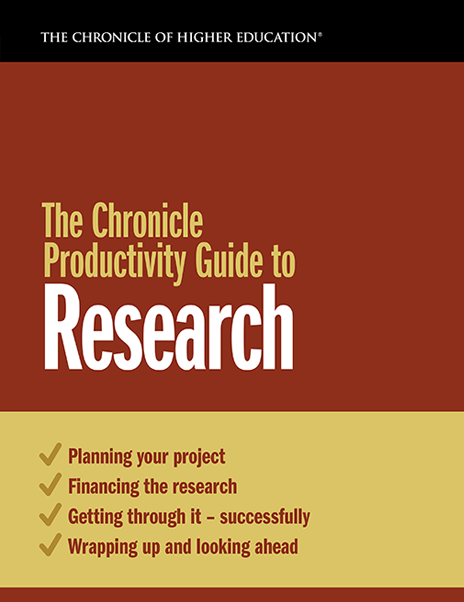 The Chronicle Productivity Guide to Managing the Tenure Track - Cover image of the title in front of a orange backdrop.