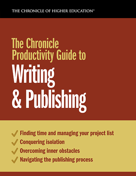 The Chronicle Productivity Guide to Writing & Publishing - Cover image of the title in front of a orange backdrop.