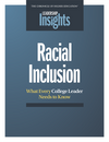 Racial Inclusion - Cover image of title in front of a blue background