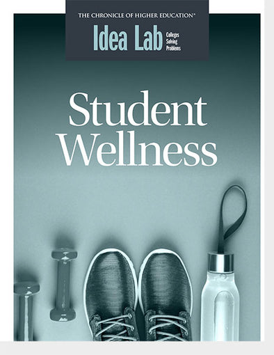 Student Wellness - Cover image of a water bottle, gym shoes, and weights.